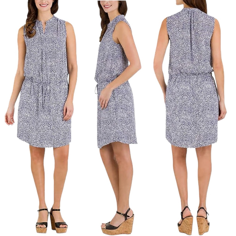 Dalia Blue Sleeveless Shirt Dress Small spring summer wardrobe